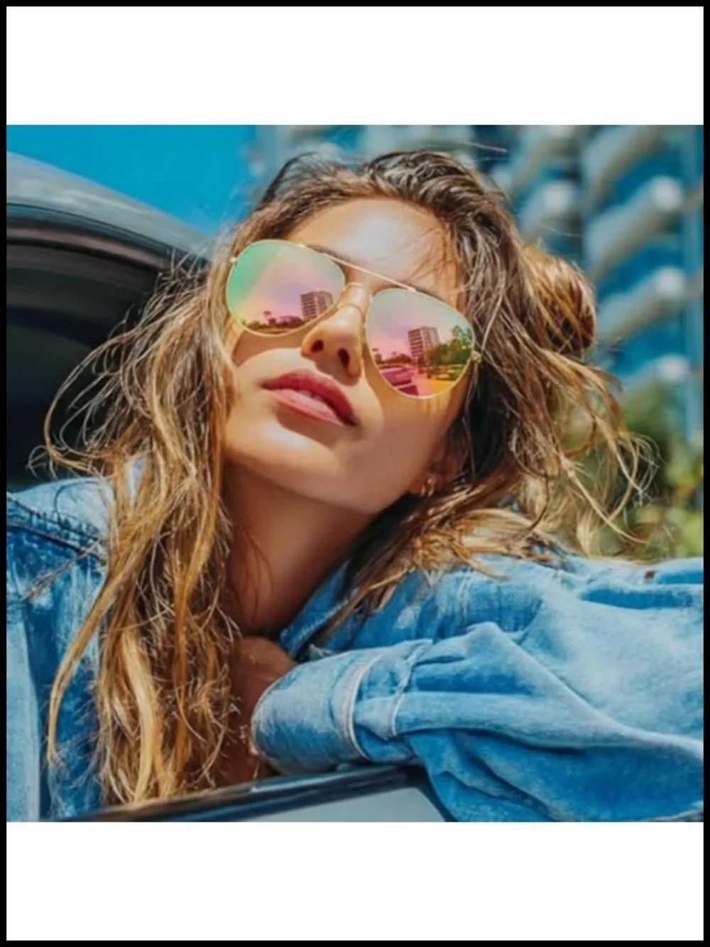 Polarized Tangle Free Aviator Sunglasses UV400 Protection Mirrored Lens Unisex